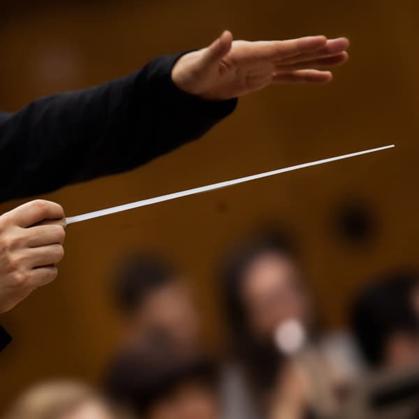 Musikkbatong Profesjonell Orkesterdirigentbatong Konsertdirigeringspinne med håndtak (gul)