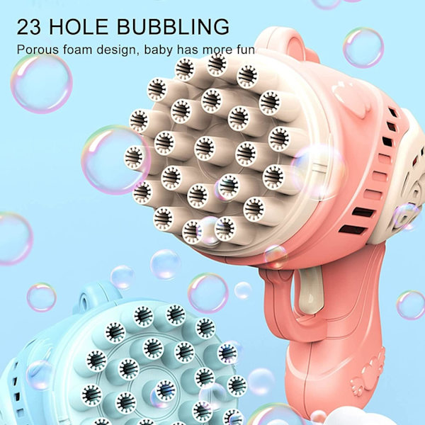 23-håls Bubble Machine - Bubble Machine for Kids, Bubble Ma