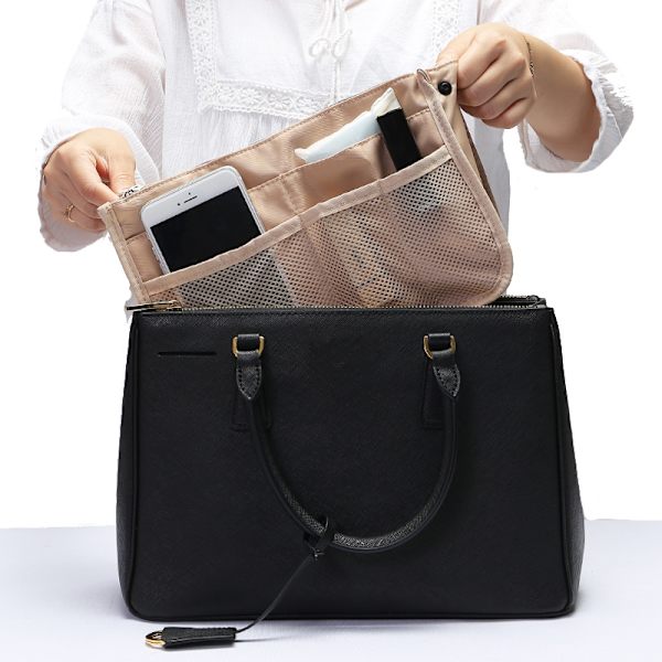 Bag In Bag Dragkedja Nylon Organizer Väskor Stor förvaring