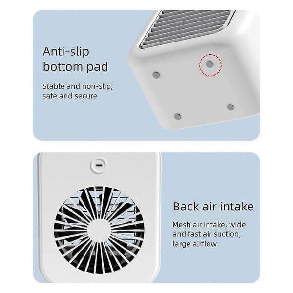 [HT]Mini Aircondition Genopladelig Skrivebordskøleventilator til Sommer Vit