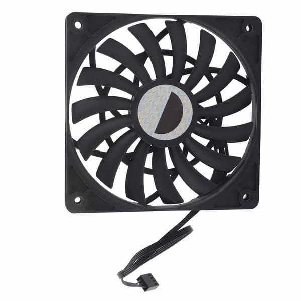 F12012 Computer CPU Køleventilator Ultratynd Stationær Computer Køler Ventilator (4PIN Sort)