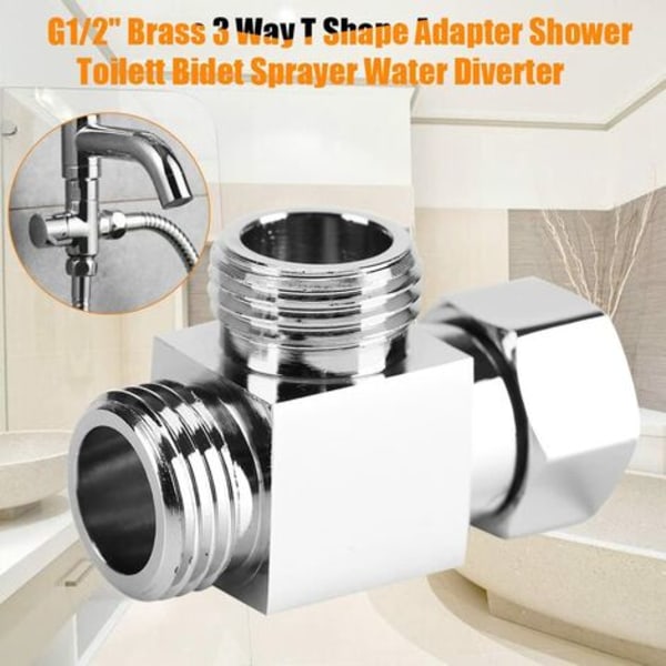 Way Shower Vaihtoventtiili G1/2in vedenerotin Suihkusovittimen lisävaruste suihkupää kylpyhuoneeseen