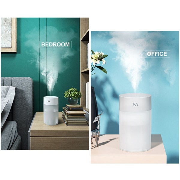 260ml Air Purifier Aroma Diffuser, USB, Husholdning, Enkel, Liten, Kontor (Hvit M Type (260ml))