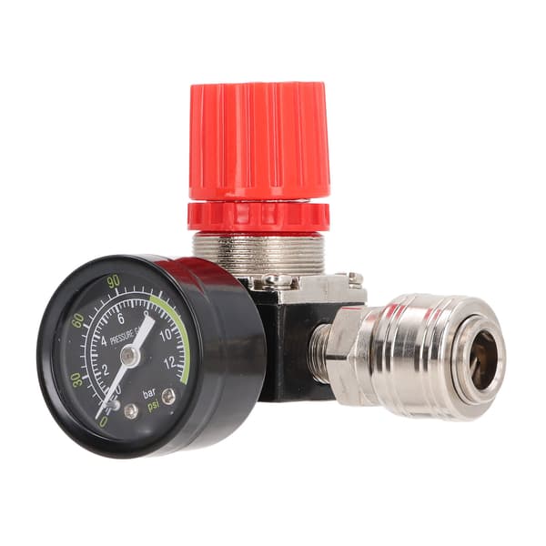 Europæisk luftkompressor trykregulator 4 huller 0 til 180 PSI med måler
