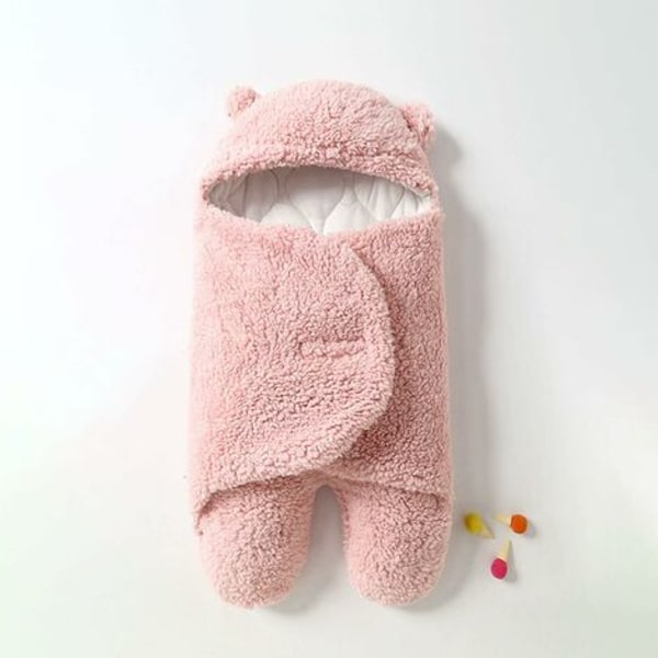 Unisex baby kapalopeitto, lastenhoitokassi, hupullinen kapalo-makuupussi Vastasyntynyt-vaaleanpunainen-S(0-3 kuukautta)