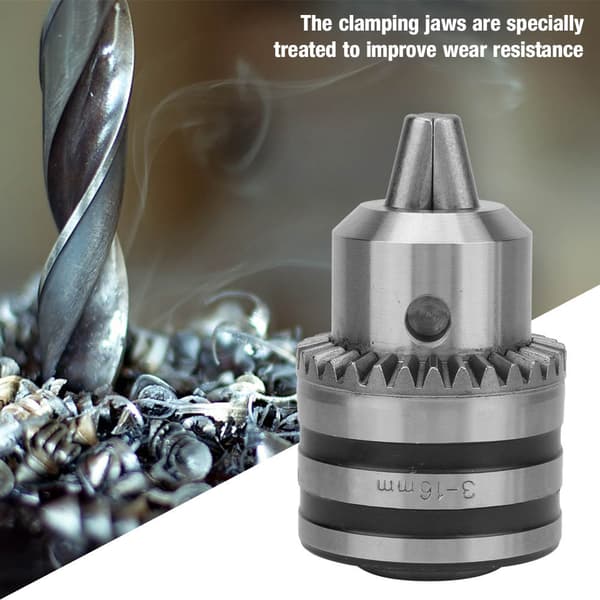 B16 Nøkkelfri Drill Chuck Adapter Freseverktøysett 3.0-16mm