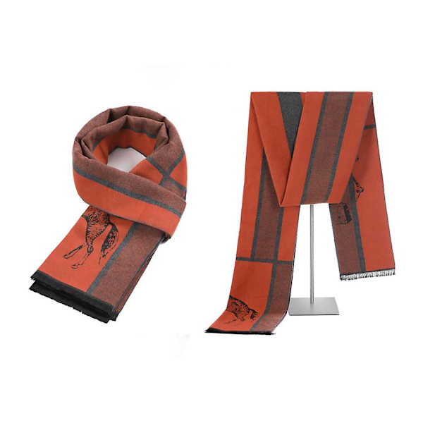 vinterscarf för män enkel hästscarf Orange