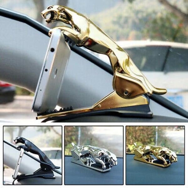 360 graders bilinstrumentbräda Telefonhållare Bil Jaguar Bracket Cell guld