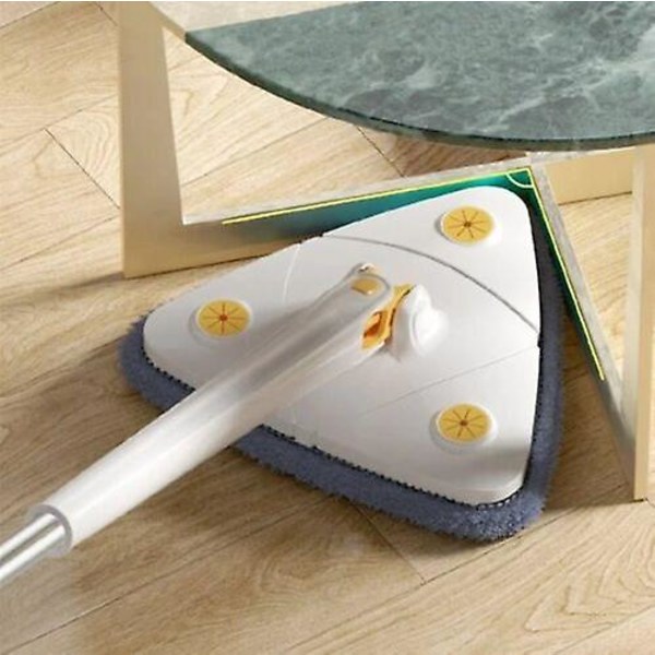 360 astetta pyörivä monitoiminen puhdistusmoppi White 1PC Fiber cloth