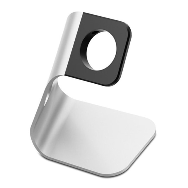Sølv aluminiumsurholder AppleWatch Desktop-opladningsstander Velegnet til Apple Watch-opladningsstander