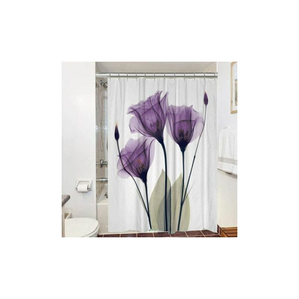 Hem Print vattenfärgserie duschdraperi (tp305 lila vallmo 180*180)