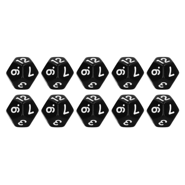 40 stk. 12-sidede terninger Sæt Polyhedriske terninger til familiespil Brætspil Pubklubspil Sort