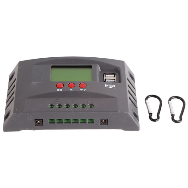 Solar Charge Controller MPPT Tracking Lading 12V 24V Automatisk tilpasning LCD-solpanelregulator med 2 DC USB 10A