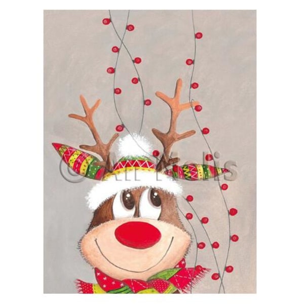 Santa'S Elk Series Diamantmaleri (30*40 cm) J