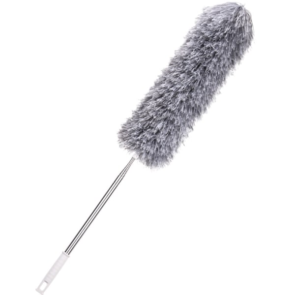 Kreativ rengøring fjer duster rustfrit stål loft børste vaske støv duster super lang teleskop duster