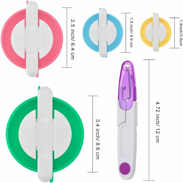 Stickverktyg Pom Pom Knitr Set för hårbollar — 1 st, lätt att bära
