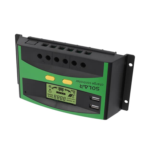 12V 24V Solar Controller LCD-skjerm PV Gatelys Ladekontroller for Kraftproduksjonssystem