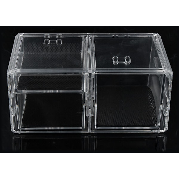 24x13,7x11cm opbevaringsboksskuffe smykker makeup gennemsigtig opbevaringsboks,