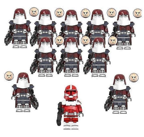 Ny version Star battle Clone Commander Shockwave Troops Byggkloss Man Leksaksväska[ht]