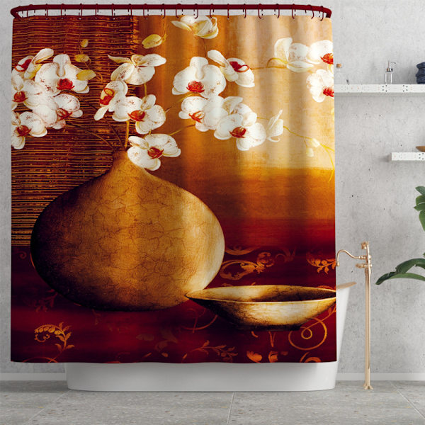 Vattentät, mögelsäker polyester förtjockad set, 4-delad badrumsskyddsmatta, H2,