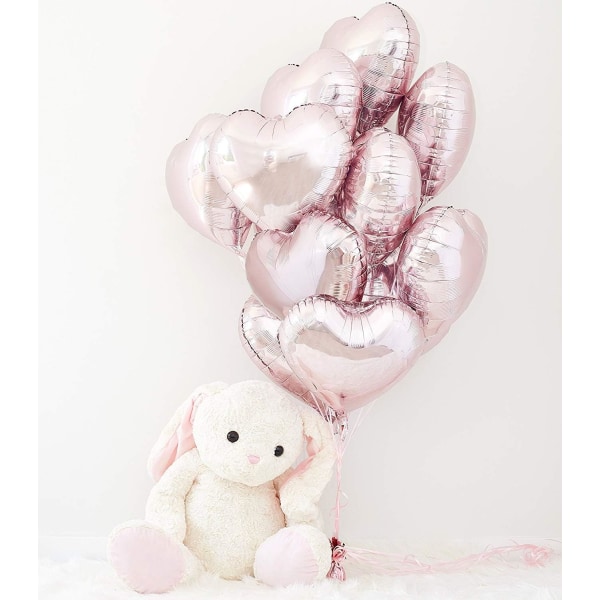 18 tommer roségull hjertefolieballong, 20 stk hjerte heliumballonger, bryllupsfolieballong, folieluftballong, hjerteballonger, heliumballong