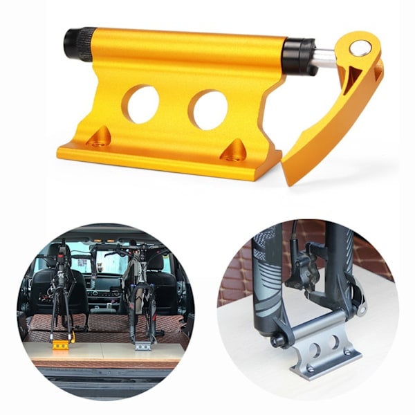 Biltak Cykelhållare Quick-release Gaffel Installation Monteringshållare Yellow-1PC