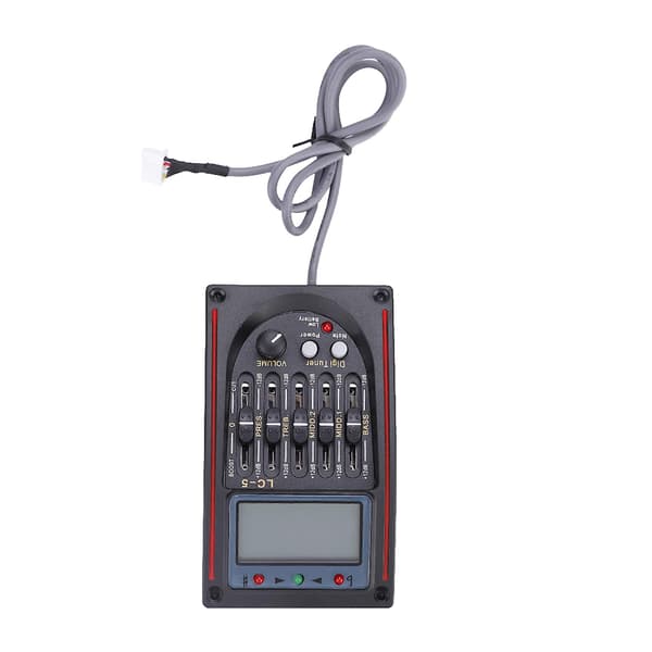 LCD 5-bånds akustisk guitar forforstærker EQ LC-5 Equalizer tuner Piezo pickup