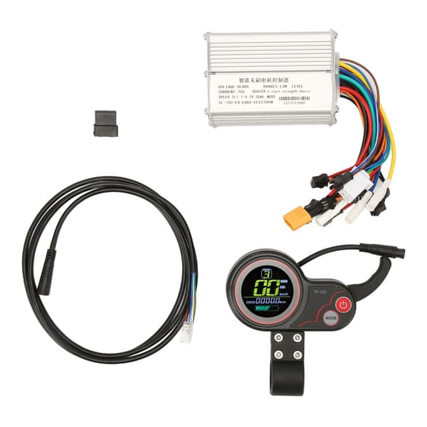 48V 20A Motor Børsteløs Controller med Displaypanel 3 Niveauer Baggrundsbelysning Aluminiumlegering til Elektrisk Cykel Scooter