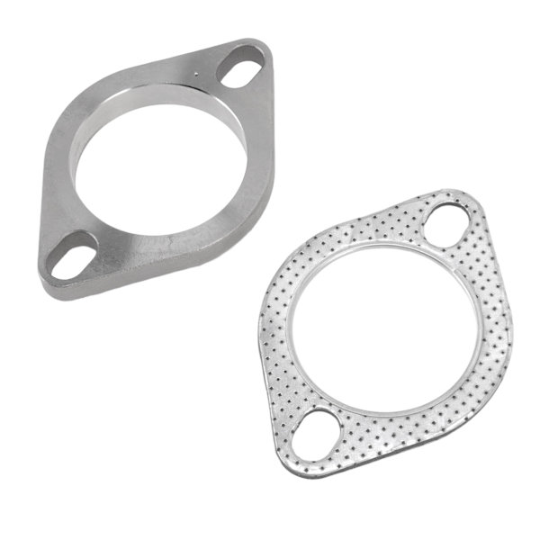2 stk. 2 Bolt 2,5 tommer Udstødningsflans Forbindelseskit Rustfrit Stål Universal til Udstødningsrør Catback Headers