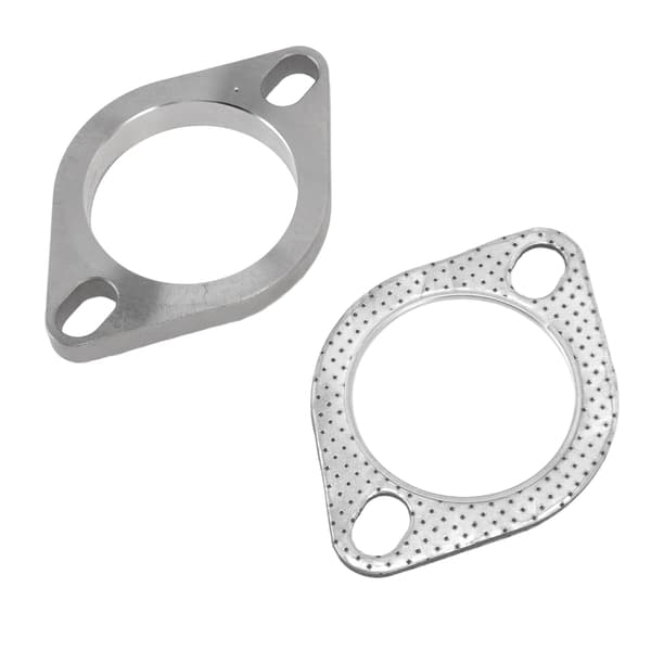 2 stk 2-bolts 2,5 tommers eksosflenskoblingssett i rustfritt stål, universal for eksosnedrør, catback-overskrifter