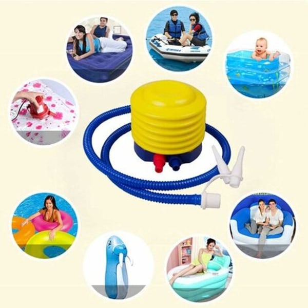 Sportsfotpumpe oppblåsbar pumpe for gummibåter, yoga, seng, madrass, gummibåt, treningsball, ball, baller, svøm