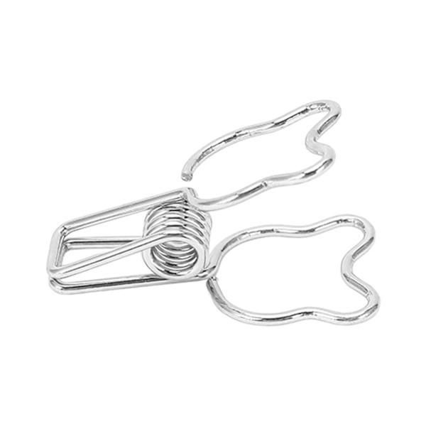 100 stk. hule hul bjørn lang hale metal binder clips til dokumenter billetter certifikater - sølv