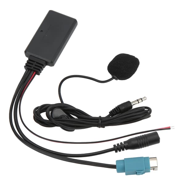 Bluetooth 5.0 AUX Modul Håndfri Mikrofon ABS Holdbar Anti-Aging til Alpine KCE 236B