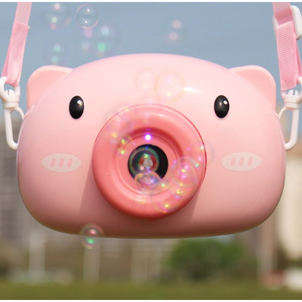 Bubble Pig Camera Elektrisk barnleksak (rosa färg, stor låda),