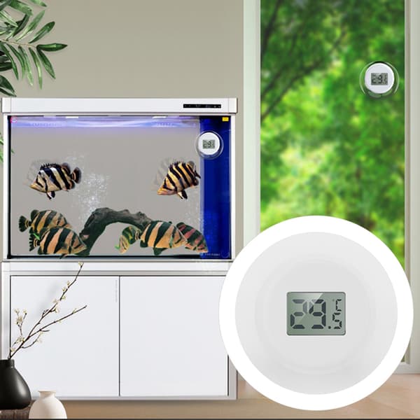LCD Akvarium Termometer Vattentät Våt Torr Dubbel Användning Digital Display