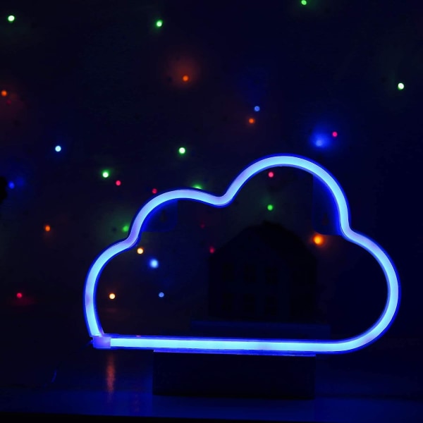 LED Neon Cloud-skiltdekor, veggdekor til jul, bursdagsfest, barnerom, stue, dekorasjon for bryllupsfest