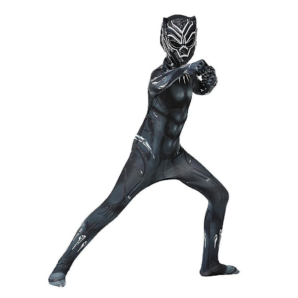Halloween Kids Black Panther Cosplay -pukuhaalari 160