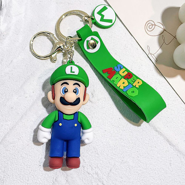 30 Styles Super Mario Nyckelring Mario Bros Luigi Toad Yoshi Bowser Action Figur Modell Pvc Cartoon Bag Docka Hänge Leksaker Presenter Hög kvalitet KC4310