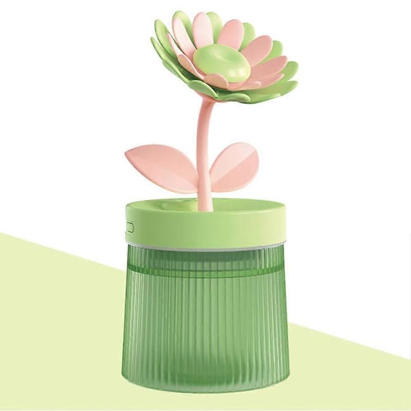 [HT] Luftfukter Bærbar USB Aromaterapi Maskin Tåkeprodusent Blomsterluftfukter Rosa Pink