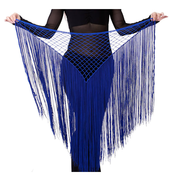 Argentinsk stil trekantssjal danse kostume talje kæde hofte sjal Royal blue
