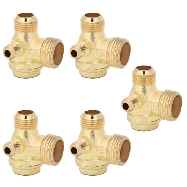 Tilbakeslagsventil for luftkompressor, 5-pakning, 1-veis, 12x38x10 sinklegering