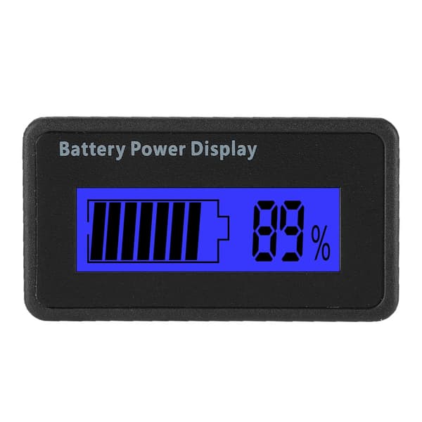 Blå Bakgrunnsbelyst GY-6H Batteristrømdisplay 12-48V Universell Batterikapasitetsindikator Voltmeter