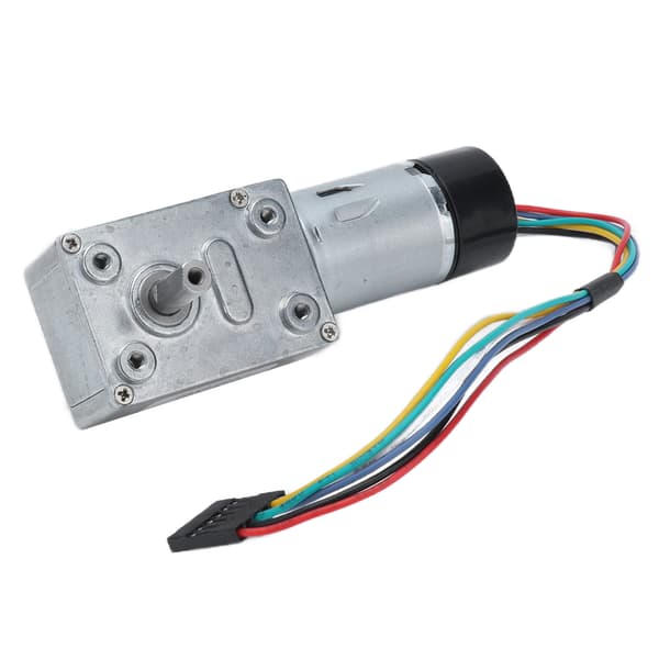 JGY 370 DC Gearmotor med Encoder 14mm Dobbelt Udgangsaksel 24V DC