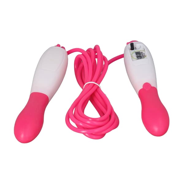 Justerbart PVC sjippetov til voksne studerende fitnesstræning pink