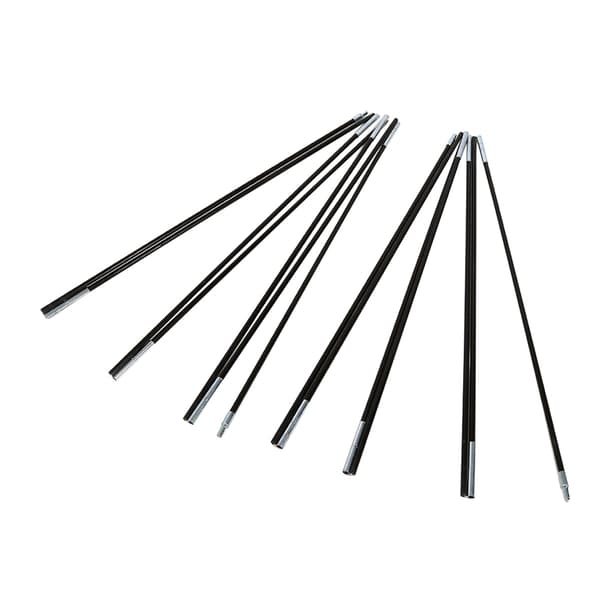 Utomhuscamping Glasfiberstång Dubbel Tältstång Stödram Kit 2-delars Set