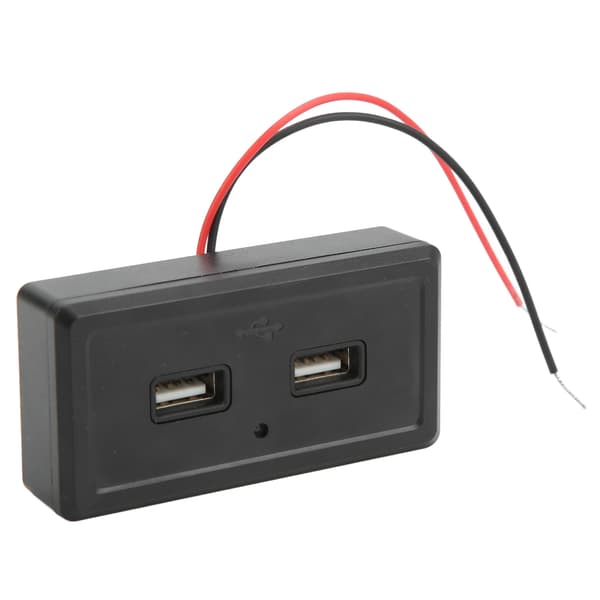 RV Buss Dubbel USB Laddare Panel Svart 12-24V Ingång Vattentät Universell Modifiering