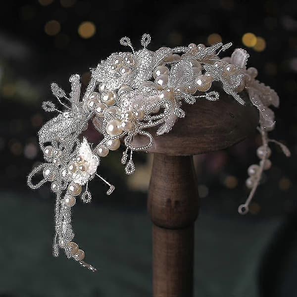 Brudekrone Hodeplagg Bryllup Bursdag Krone Hodeplagg Rhinestones Retro Luksus Hår