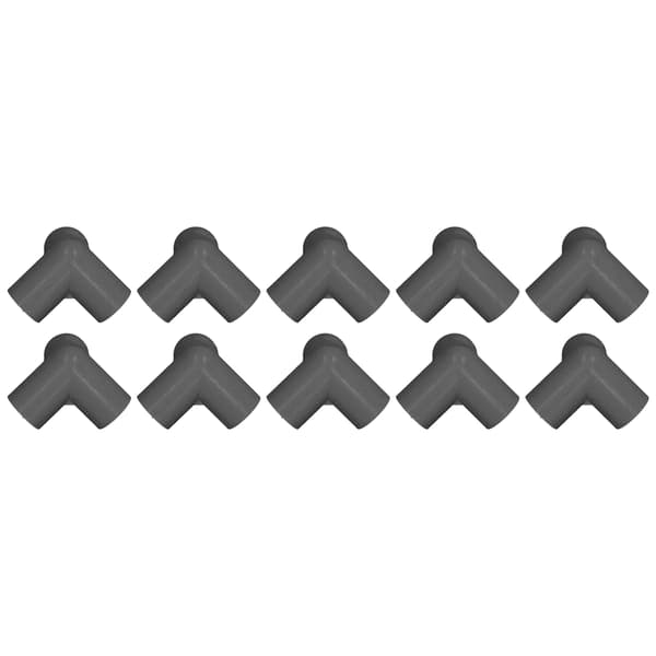 3-vägs PVC-rördelar 10-pack Svart 25 mm innerdiameter