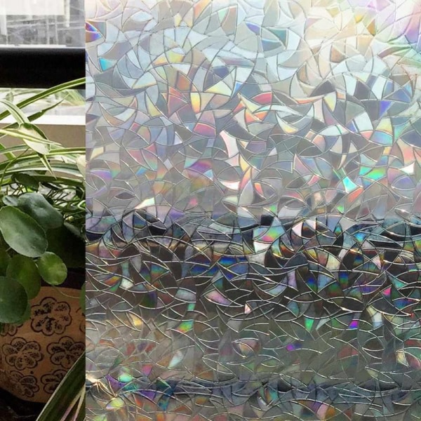 60*200 cm Vanlig geometrisk halvmåneform elektrostatisk limlös glasfilm,