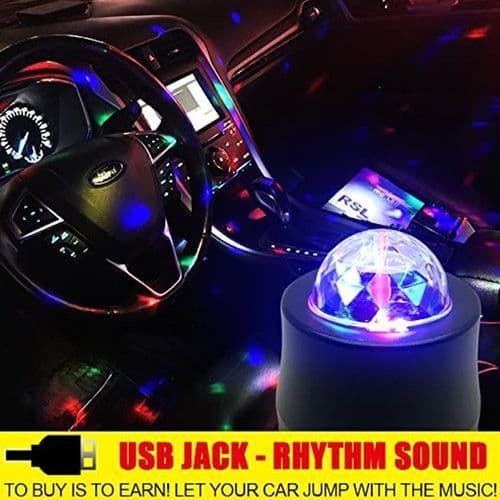 USB DJ-lys Billampe Disko-lyseffekter Scenebelysning LED-krystal[ht]